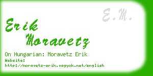 erik moravetz business card